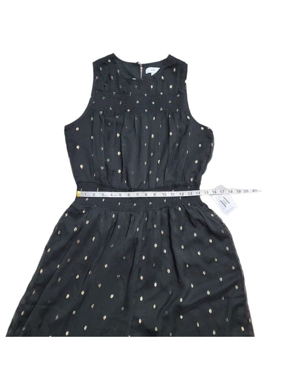 NWOT NSR Metallic Dot Jumpsuit Smocked Waist - Picture 12 of 13